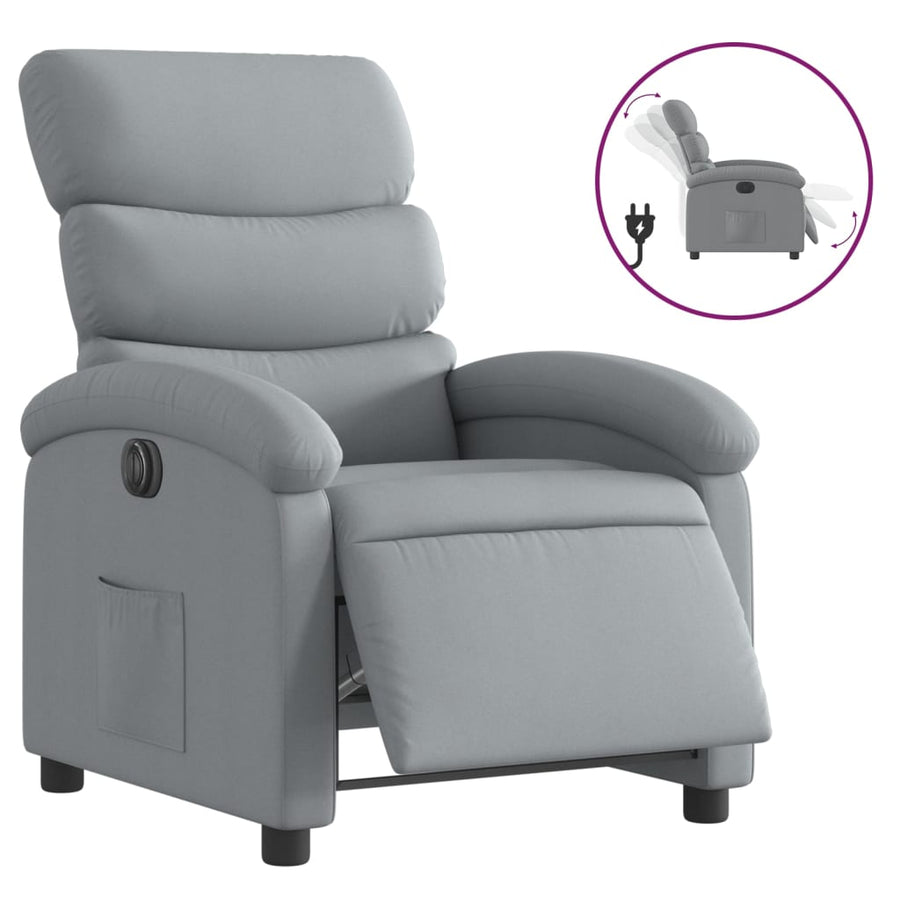 Fauteuil Stof Lichtgrijs Nee Elektrisch verstelbaar