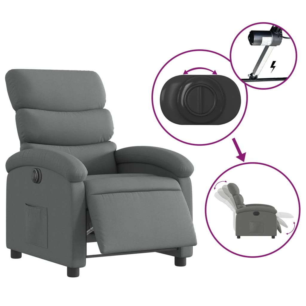 Fauteuil Stof Donkergrijs Nee Elektrisch verstelbaar