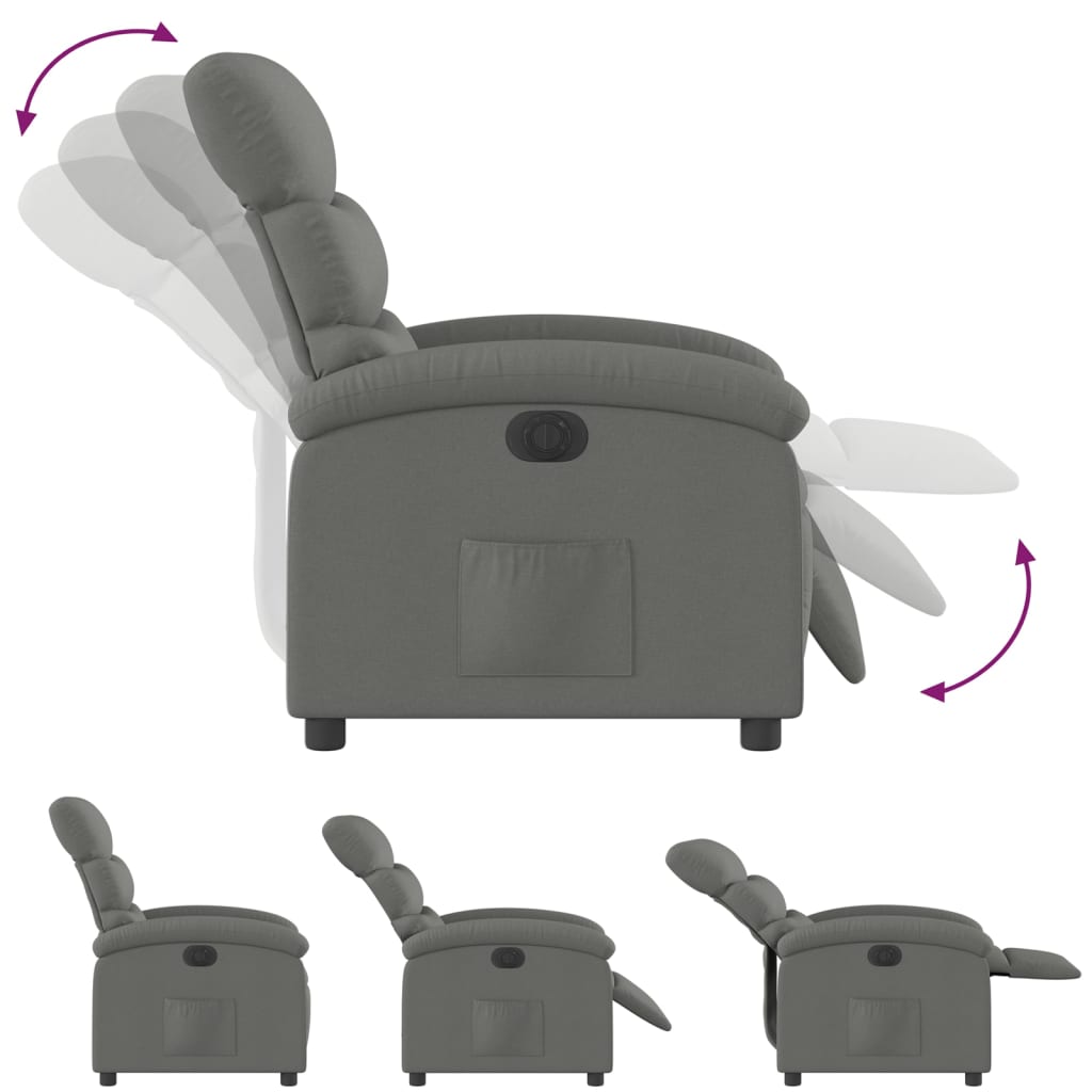 Fauteuil Stof Donkergrijs Nee Elektrisch verstelbaar