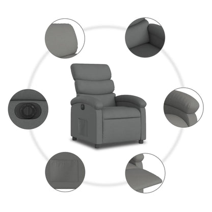 Fauteuil Stof Donkergrijs Nee Elektrisch verstelbaar