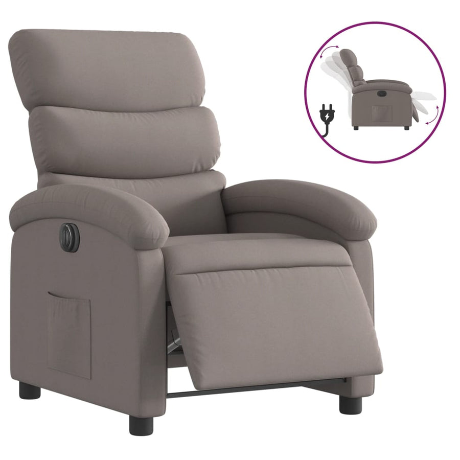 Fauteuil Verstelbaar Elektrisch Stof Taupe Nee Elektrisch verstelbaar