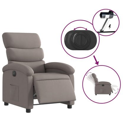 Fauteuil Verstelbaar Elektrisch Stof Taupe Nee Elektrisch verstelbaar