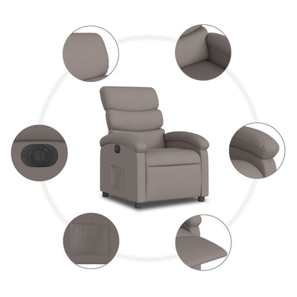 Fauteuil Verstelbaar Elektrisch Stof Taupe Nee Elektrisch verstelbaar