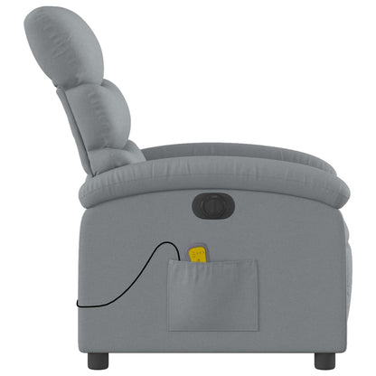 Massagestoel Stof Lichtgrijs Ja Elektrisch verstelbaar