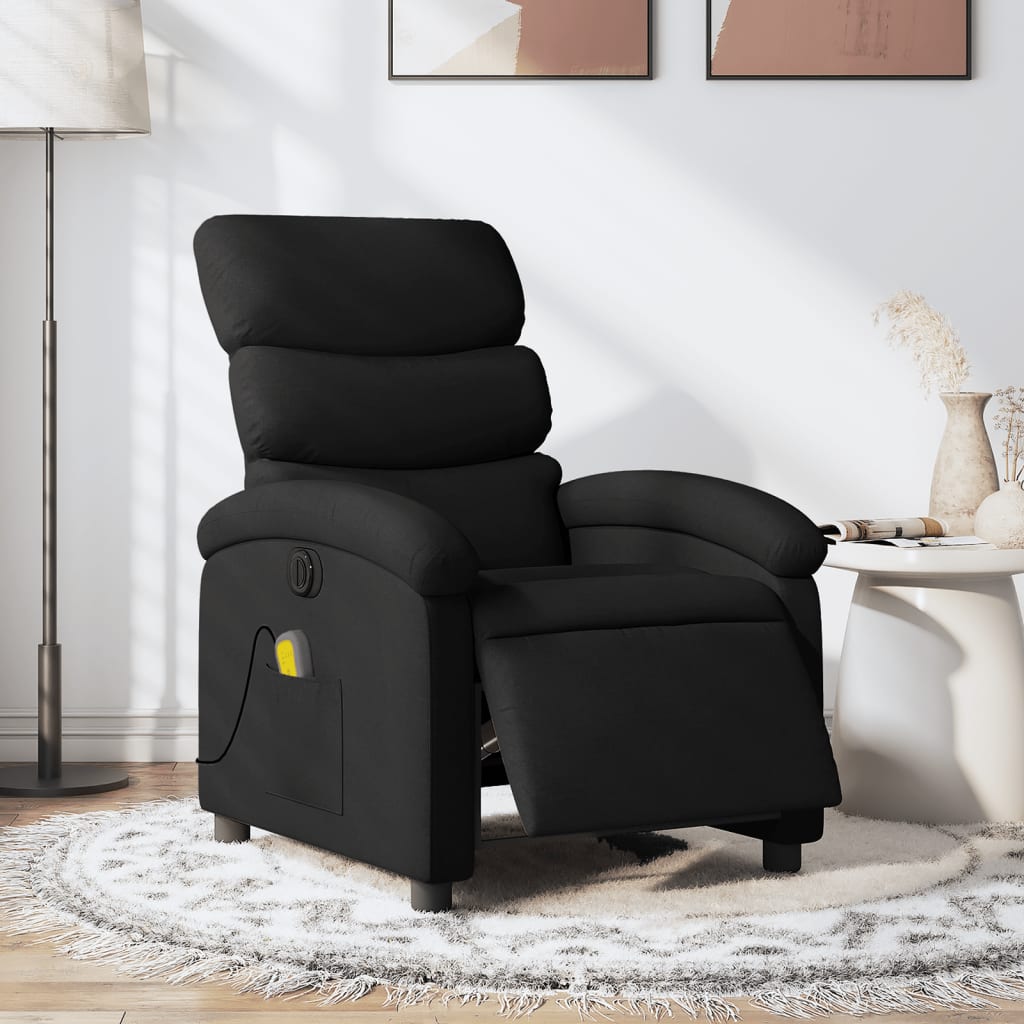 Massagestoel Stof Zwart Ja Elektrisch verstelbaar