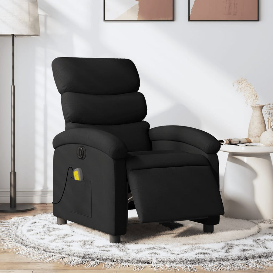 Massagestoel Stof Zwart Ja Elektrisch verstelbaar