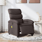 Massage chair electrically adjustable fabric dark brown