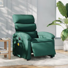 Electric adjustable massage chair dark green fabric
