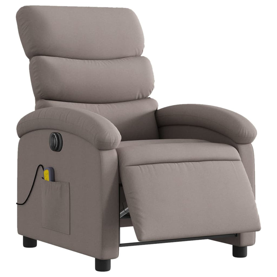 Massagestoel Stof Taupe Ja Elektrisch verstelbaar