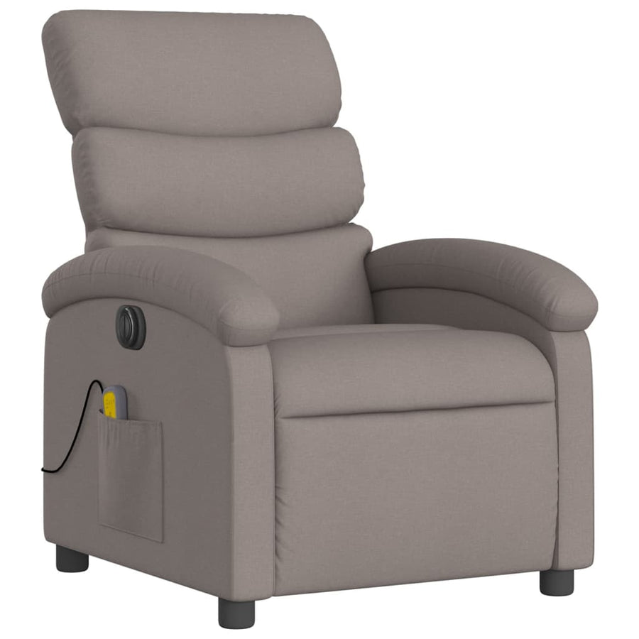Massagestoel Stof Taupe Ja Elektrisch verstelbaar