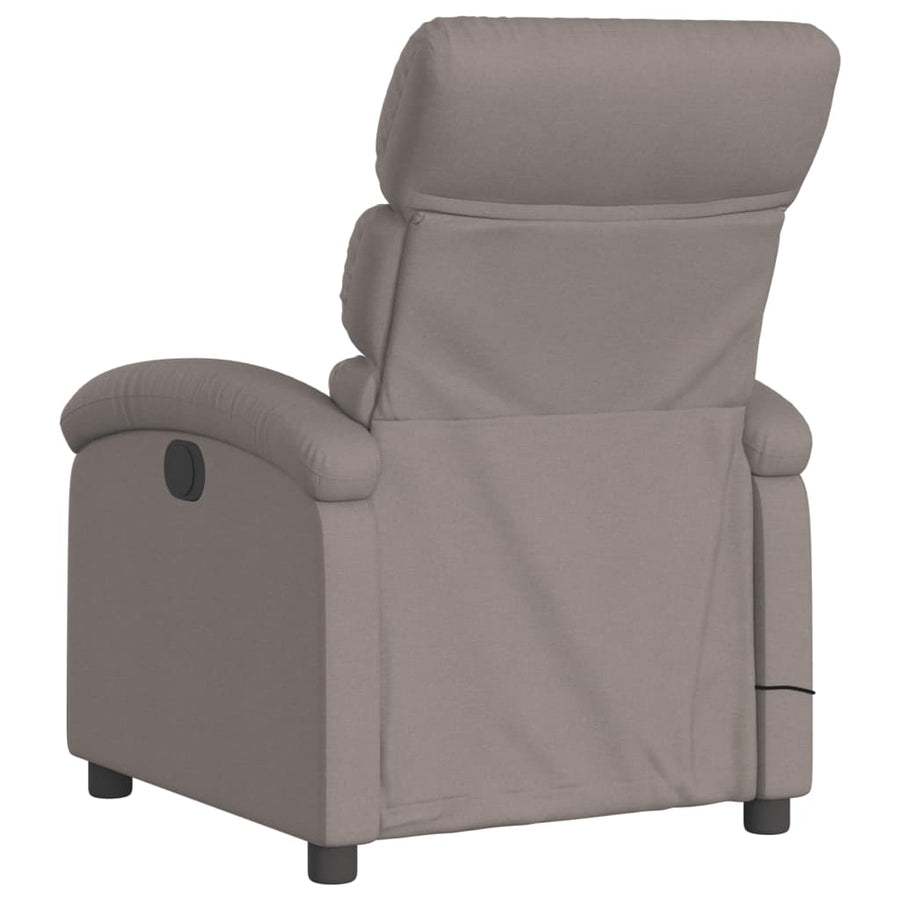 Massagestoel Stof Taupe Ja Elektrisch verstelbaar