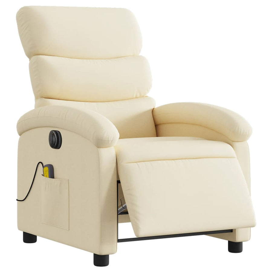 Massagestoel Stof Kleurig Crème Ja Elektrisch verstelbaar