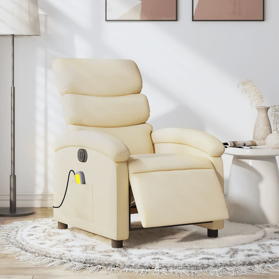 Massagestoel Stof Kleurig Crème Ja Elektrisch verstelbaar