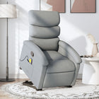 Lift recliner adjustable fabric light grey