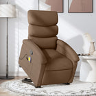 Sta-op massagestoel stof bruin
