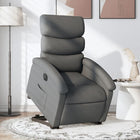Electric adjustable recliner dark grey fabric