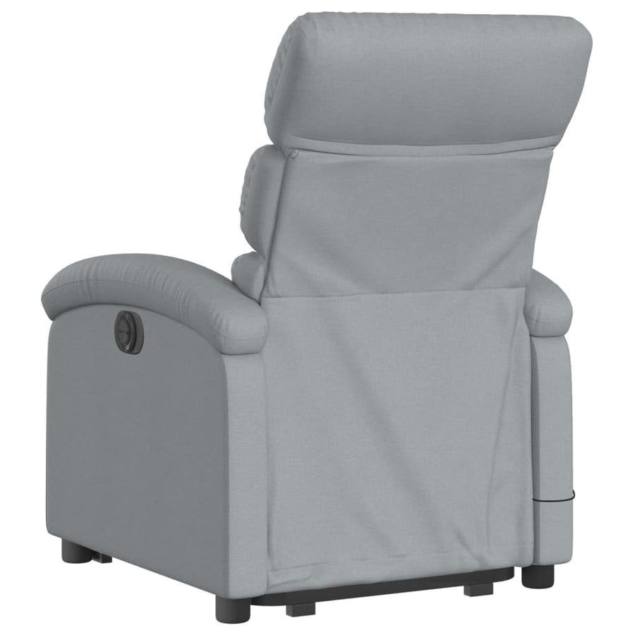 Sta-Op-Massagestoel Stof Lichtgrijs Ja Elektrisch verstelbaar