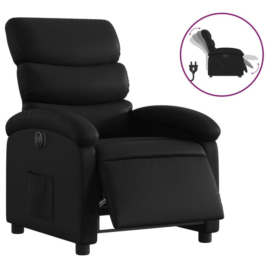 Fauteuil Kunstleer Zwart Nee Elektrisch verstelbaar