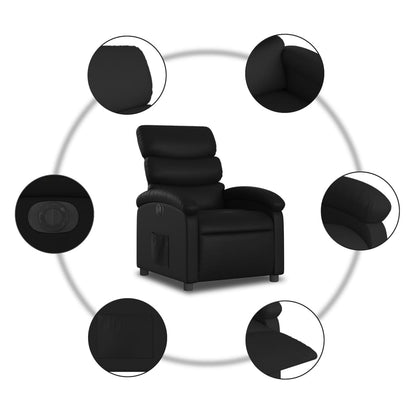 Fauteuil Kunstleer Zwart Nee Elektrisch verstelbaar