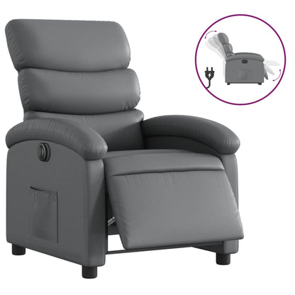 Fauteuil Verstelbaar Elektrisch Kunstleer Grijs Nee Elektrisch verstelbaar