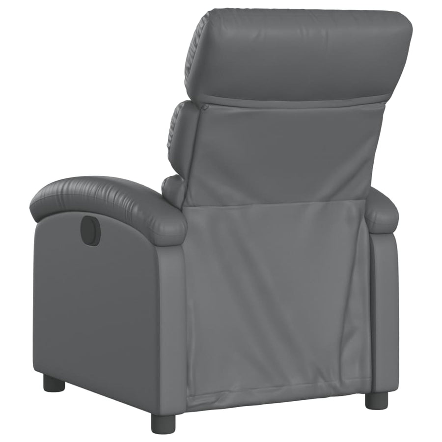 Fauteuil Verstelbaar Elektrisch Kunstleer Grijs Nee Elektrisch verstelbaar