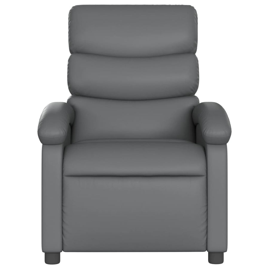 Fauteuil Verstelbaar Elektrisch Kunstleer Grijs Nee Elektrisch verstelbaar