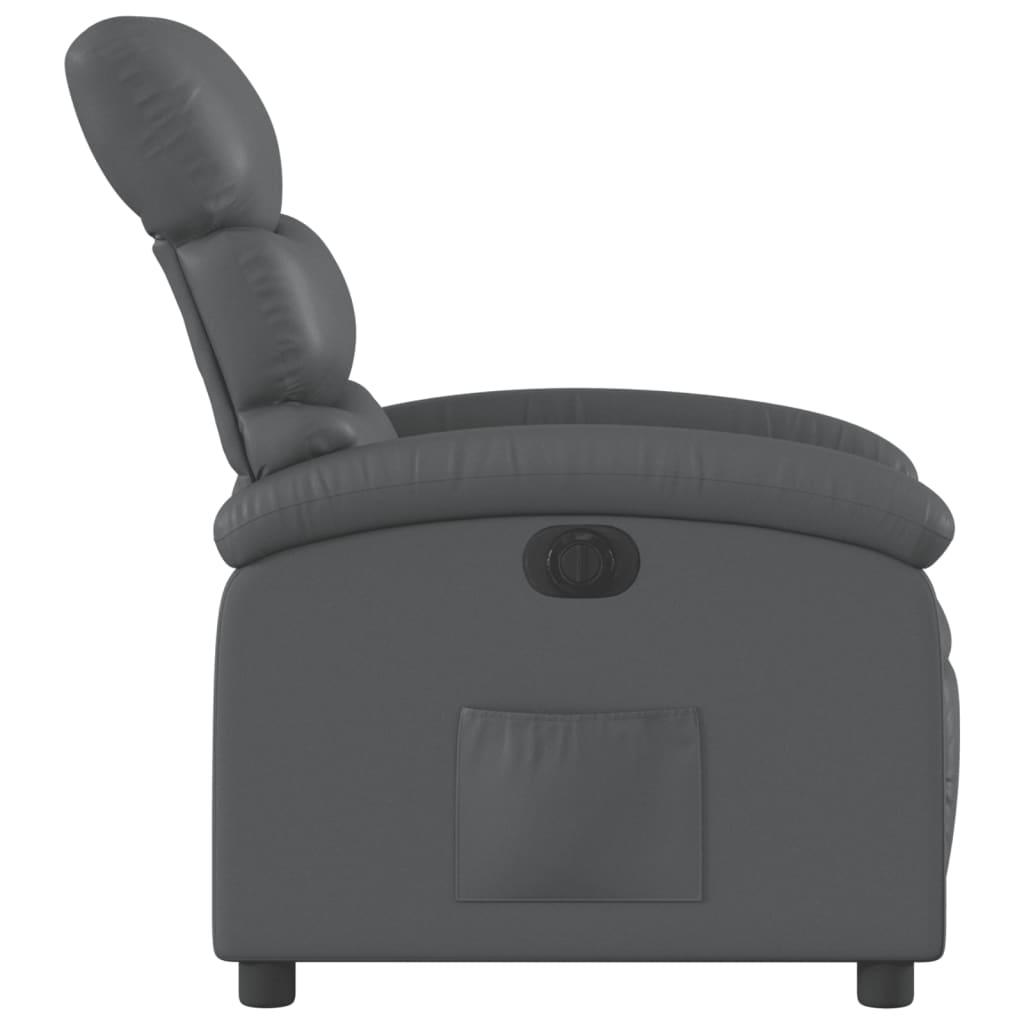 Fauteuil Verstelbaar Elektrisch Kunstleer Grijs Nee Elektrisch verstelbaar