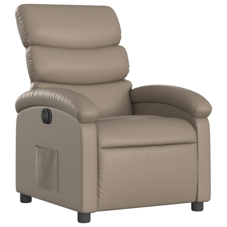 Fauteuil Verstelbaar Elektrisch Kunstleer Kleurig Cappuccino Nee Elektrisch verstelbaar