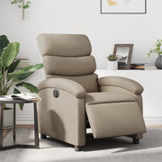 Fauteuil elektrisch verstelbaar kunstleer bruin