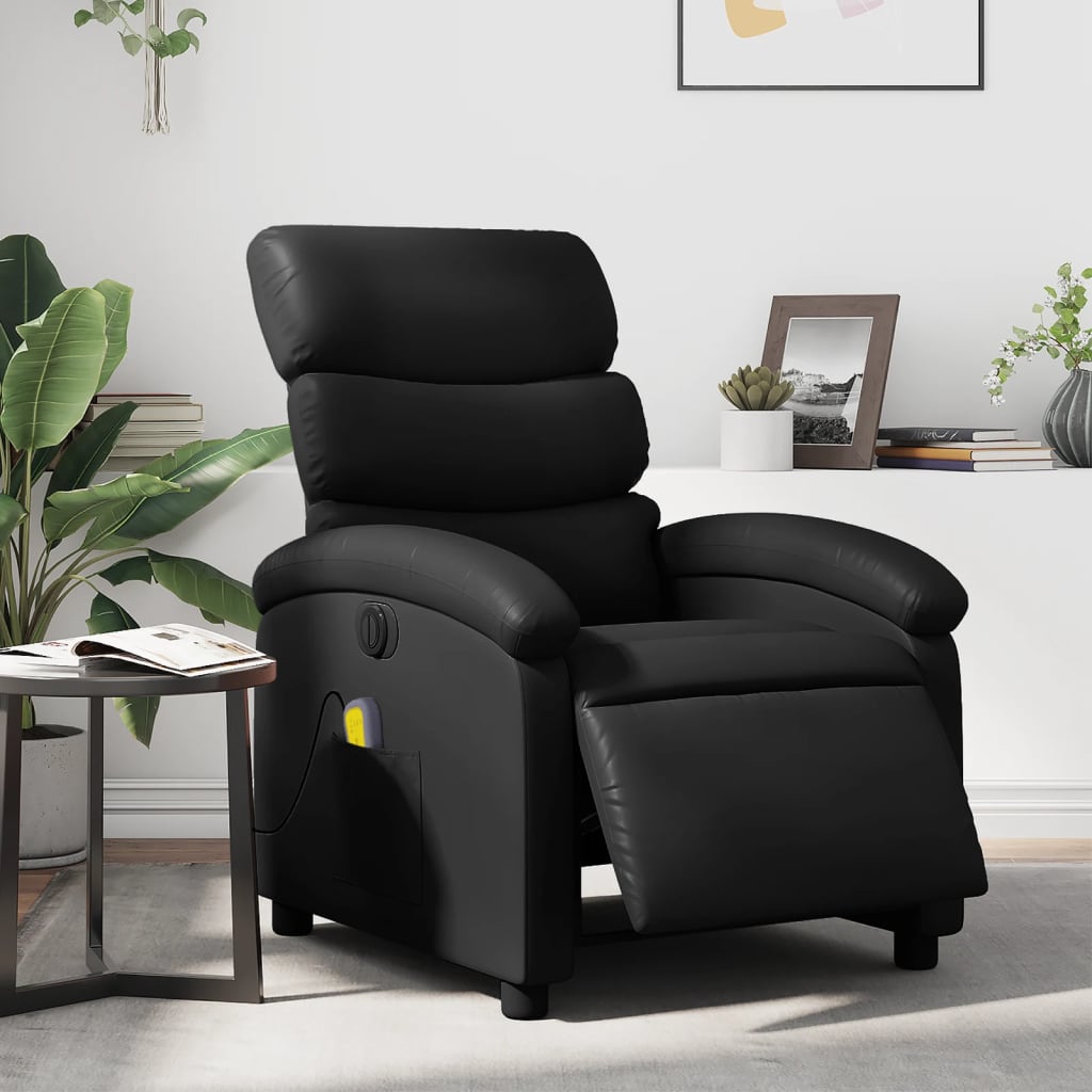 Massagestoel Verstelbaar Elektrisch Kunstleer Zwart Ja Elektrisch verstelbaar