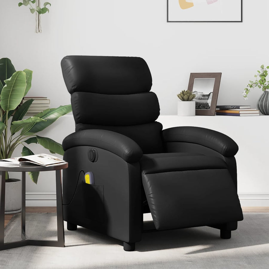 Massagestoel Verstelbaar Elektrisch Kunstleer Zwart Ja Elektrisch verstelbaar