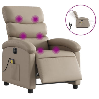 Massagestoel Verstelbaar Elektrisch Kunstleer Kleurig Cappuccino Ja Elektrisch verstelbaar