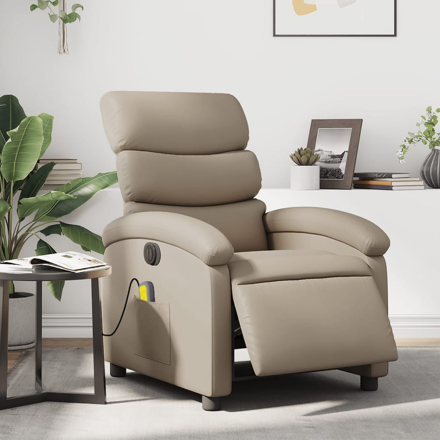 Massagestoel Verstelbaar Elektrisch Kunstleer Kleurig Cappuccino Ja Elektrisch verstelbaar