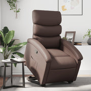 Sta-op-fauteuil verstelbaar kunstleer bruin