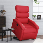 Recliner faux leather red