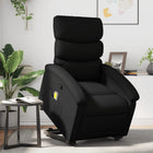 Adjustable electric lift massage chair black faux leather