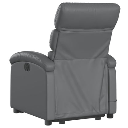 Sta-Op-Massagestoel Elektrisch Kunstleer Grijs Ja Elektrisch verstelbaar