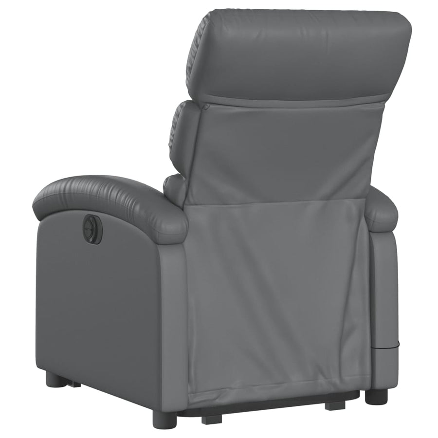 Sta-Op-Massagestoel Elektrisch Kunstleer Grijs Ja Elektrisch verstelbaar