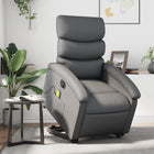 Electric recliner massage chair faux leather grey
