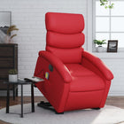 Electric lift massage chair faux leather red