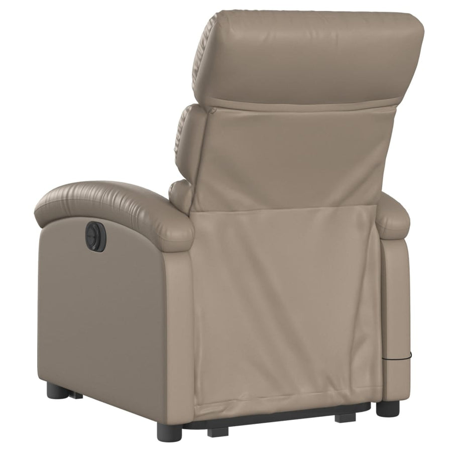 Sta-Op-Massagestoel Elektrisch Kunstleer Kleurig Cappuccino Ja Elektrisch verstelbaar
