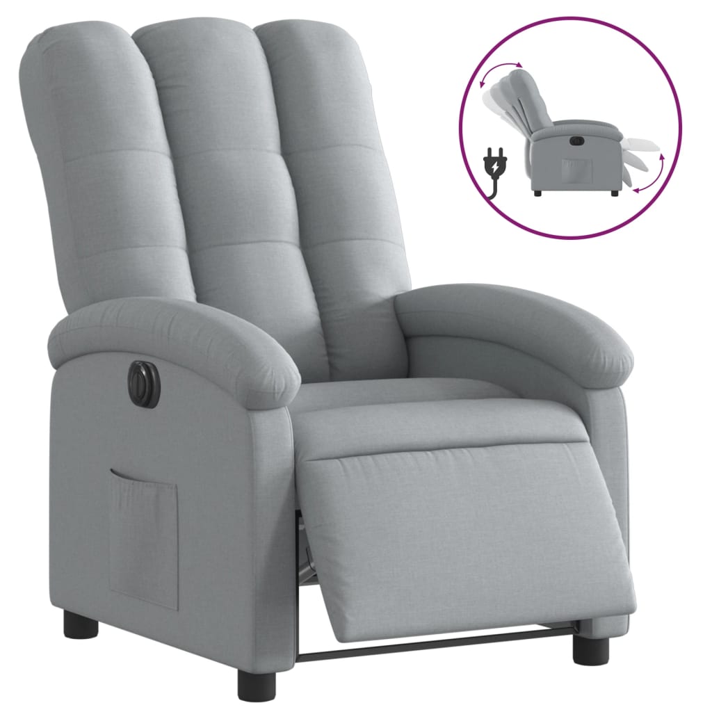 Fauteuil Stof Lichtgrijs Nee Elektrisch verstelbaar