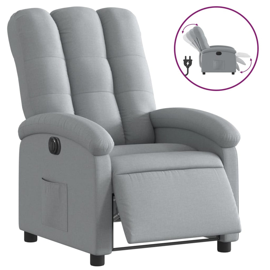 Fauteuil Stof Lichtgrijs Nee Elektrisch verstelbaar