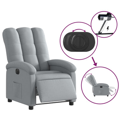 Fauteuil Stof Lichtgrijs Nee Elektrisch verstelbaar
