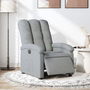Fauteuil elektrisch verstelbaar stof lichtgrijs 70x93x101 cm