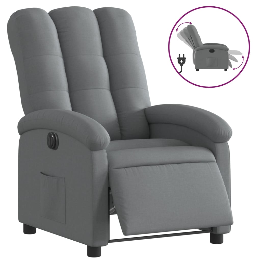 Fauteuil Stof Donkergrijs Nee Elektrisch verstelbaar