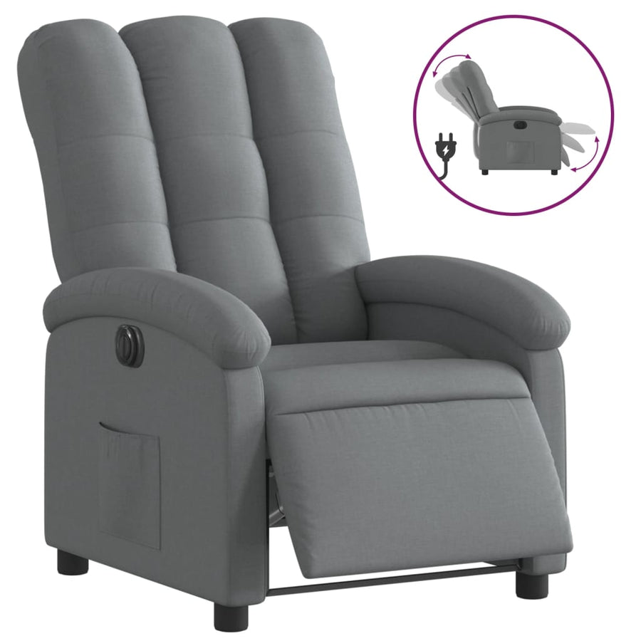 Fauteuil Stof Donkergrijs Nee Elektrisch verstelbaar