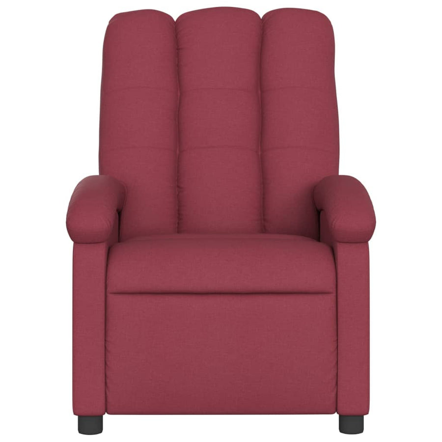 Fauteuil Verstelbaar Elektrisch Stof Wijnrood Nee Elektrisch verstelbaar