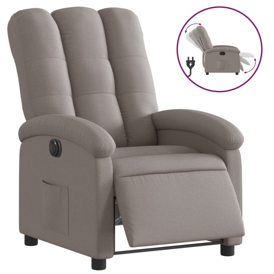 Fauteuil Verstelbaar Elektrisch Stof Taupe Nee Elektrisch verstelbaar