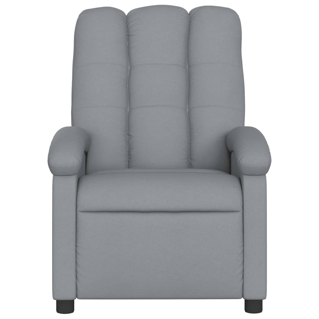 Massagestoel Stof Lichtgrijs Ja Elektrisch verstelbaar